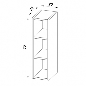 Szafka 20 górna  rysunek